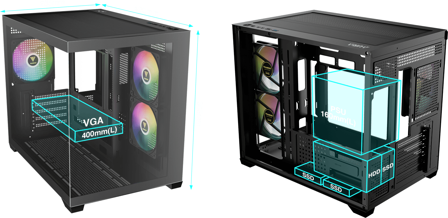 GAMDIAS AURA GC10M ARGB BLACK - Image 2